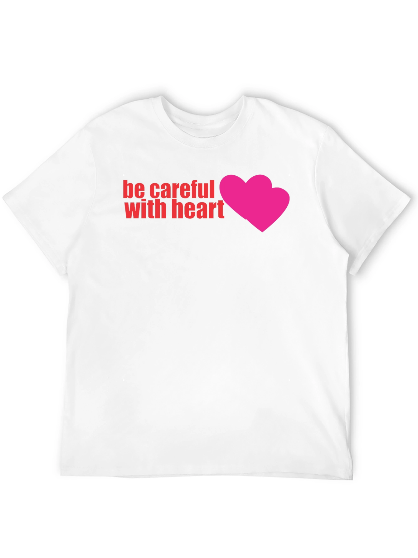 Be Careful With Heart Graphic Tee - Black