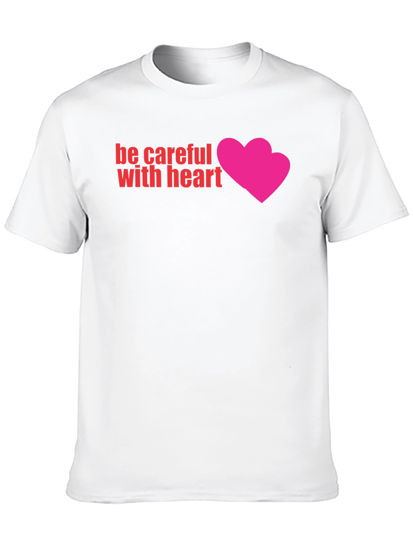 Be Careful With Heart Graphic Tee - Black