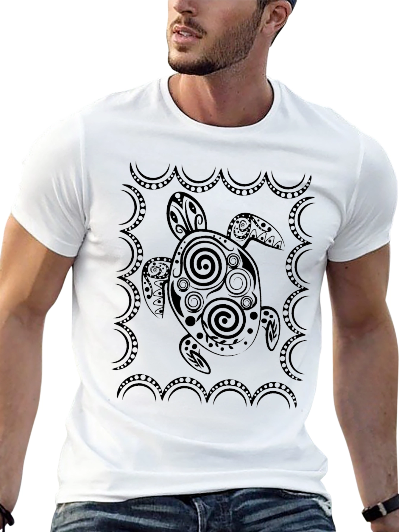 Black Turtle Graphic Tee - Beach Vibe