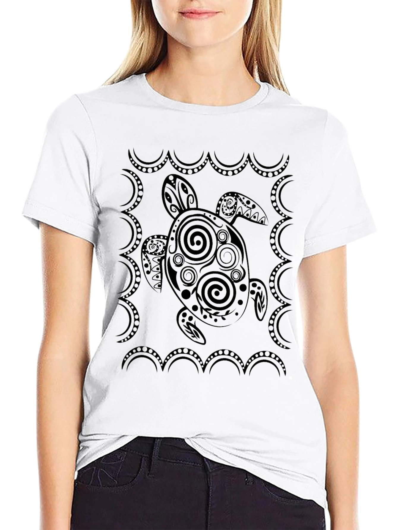 Black Turtle Graphic Tee - Beach Vibe