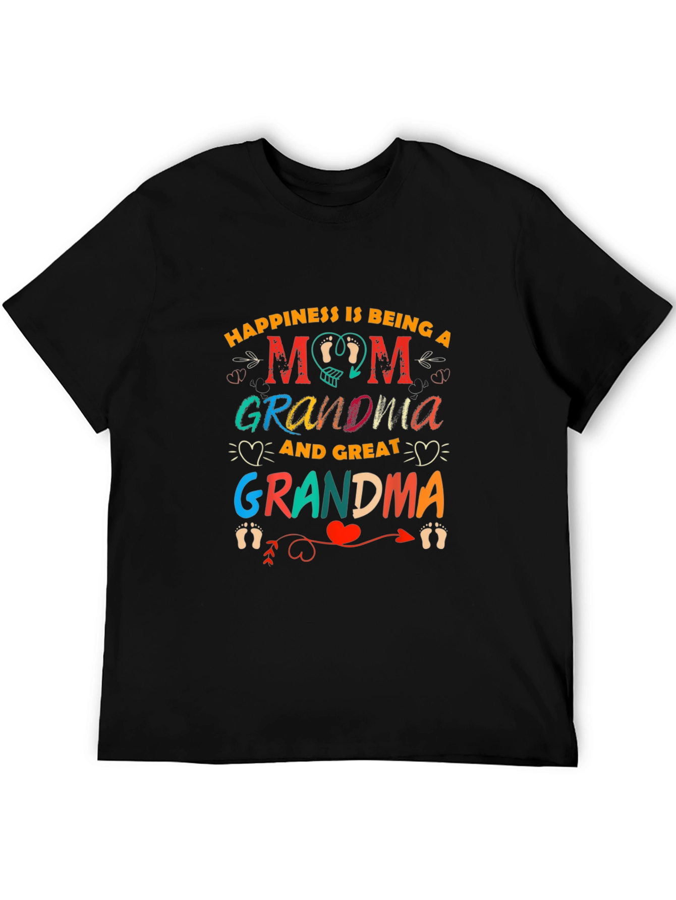 Happiness is Being a Mom Graphic T-Shirt
