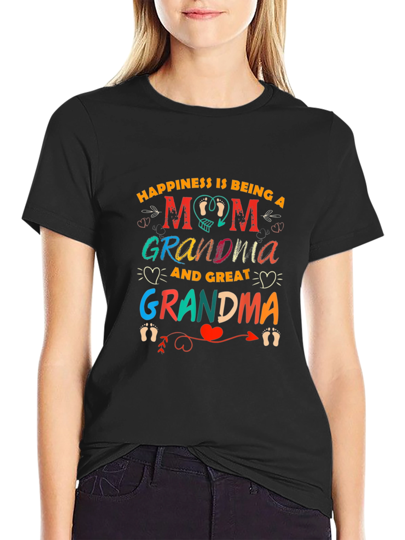 Happiness is Being a Mom Graphic T-Shirt