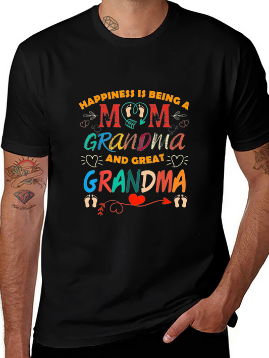 Happiness is Being a Mom Graphic T-Shirt