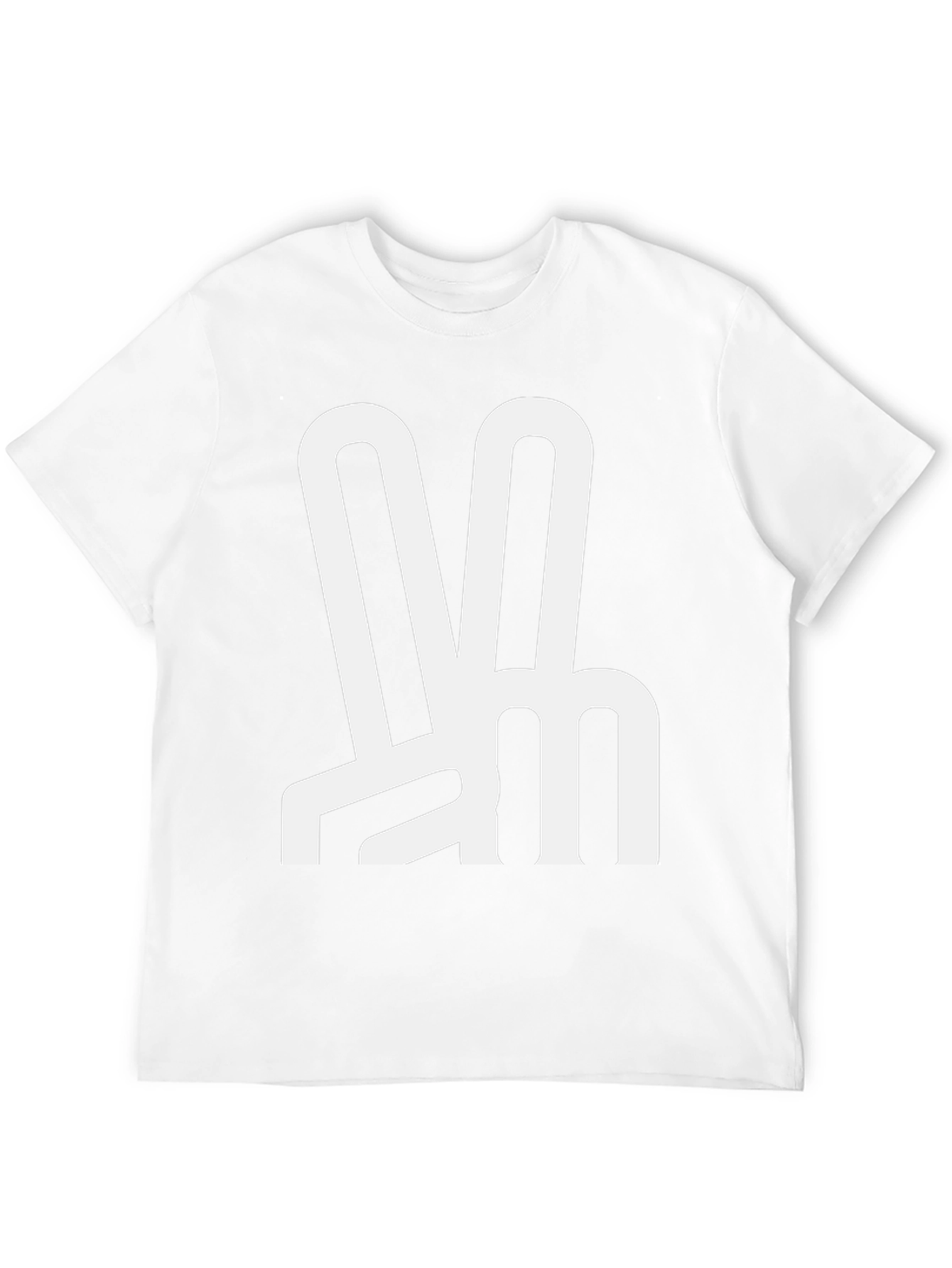 Peace Sign Graphic Tee - Black Crew Neck T-Shirt