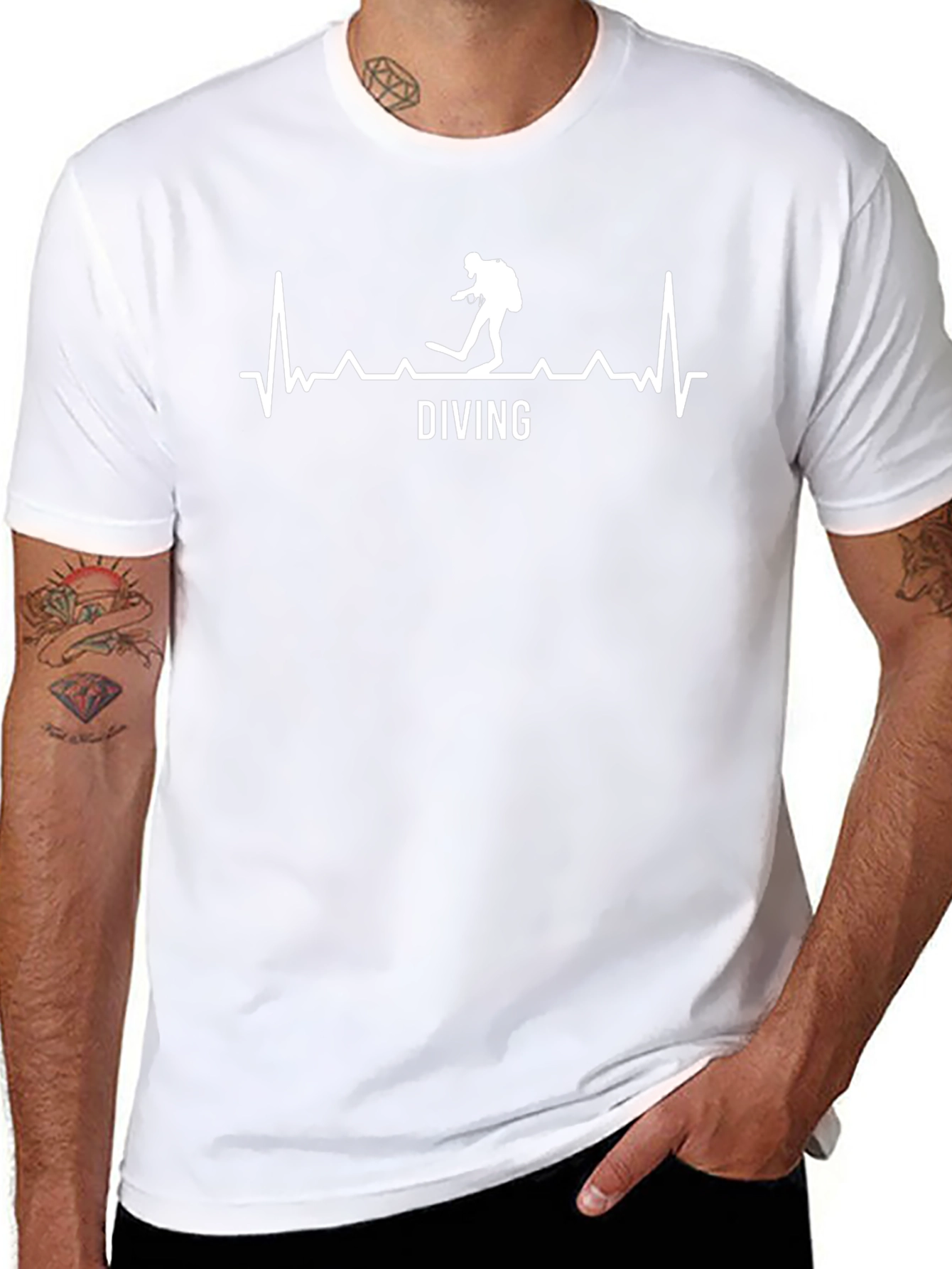 Diving Heartbeat T-Shirt - Scuba Diver Tee
