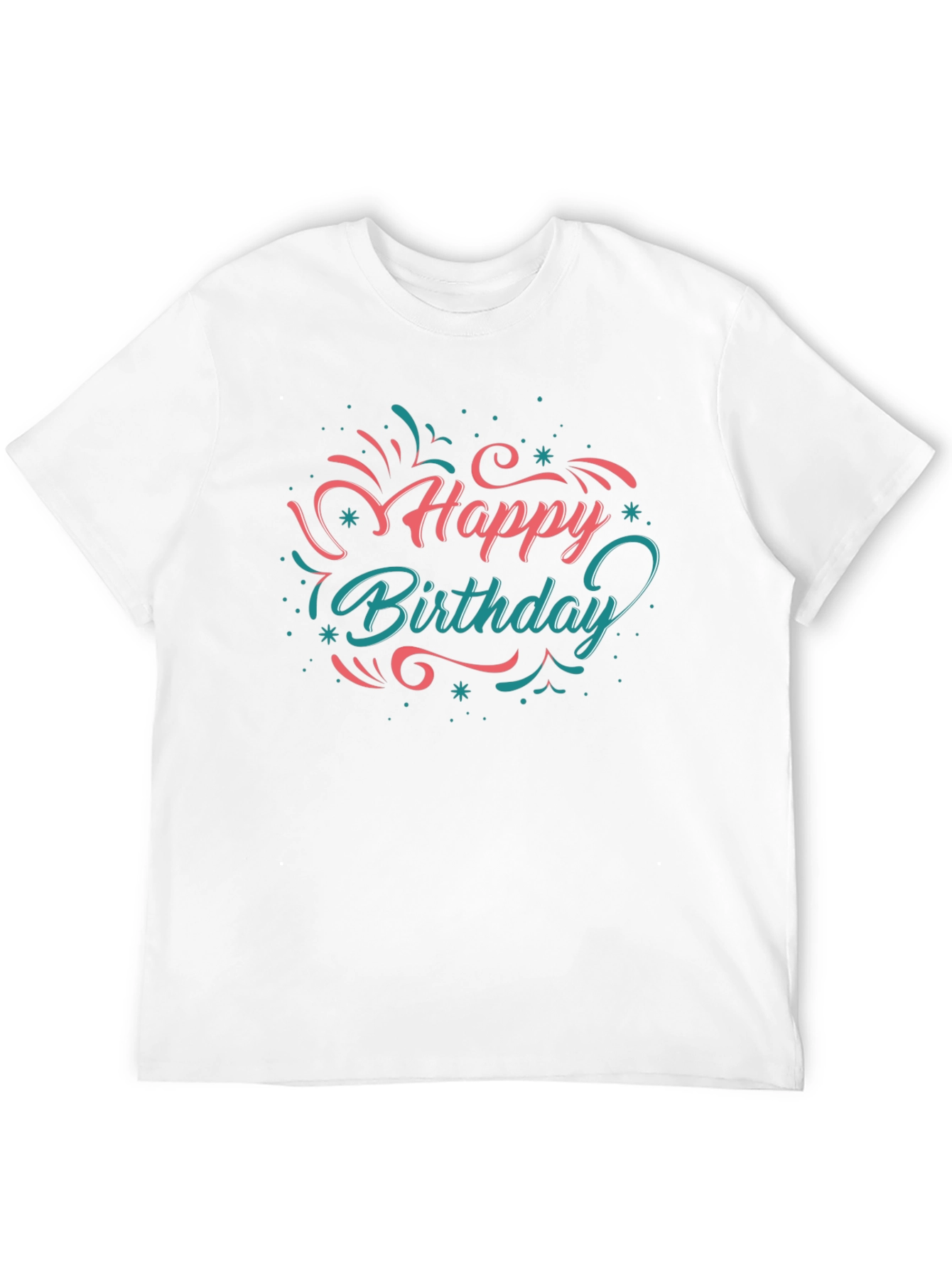 Happy Birthday Graphic Tee - Black Casual T-Shirt