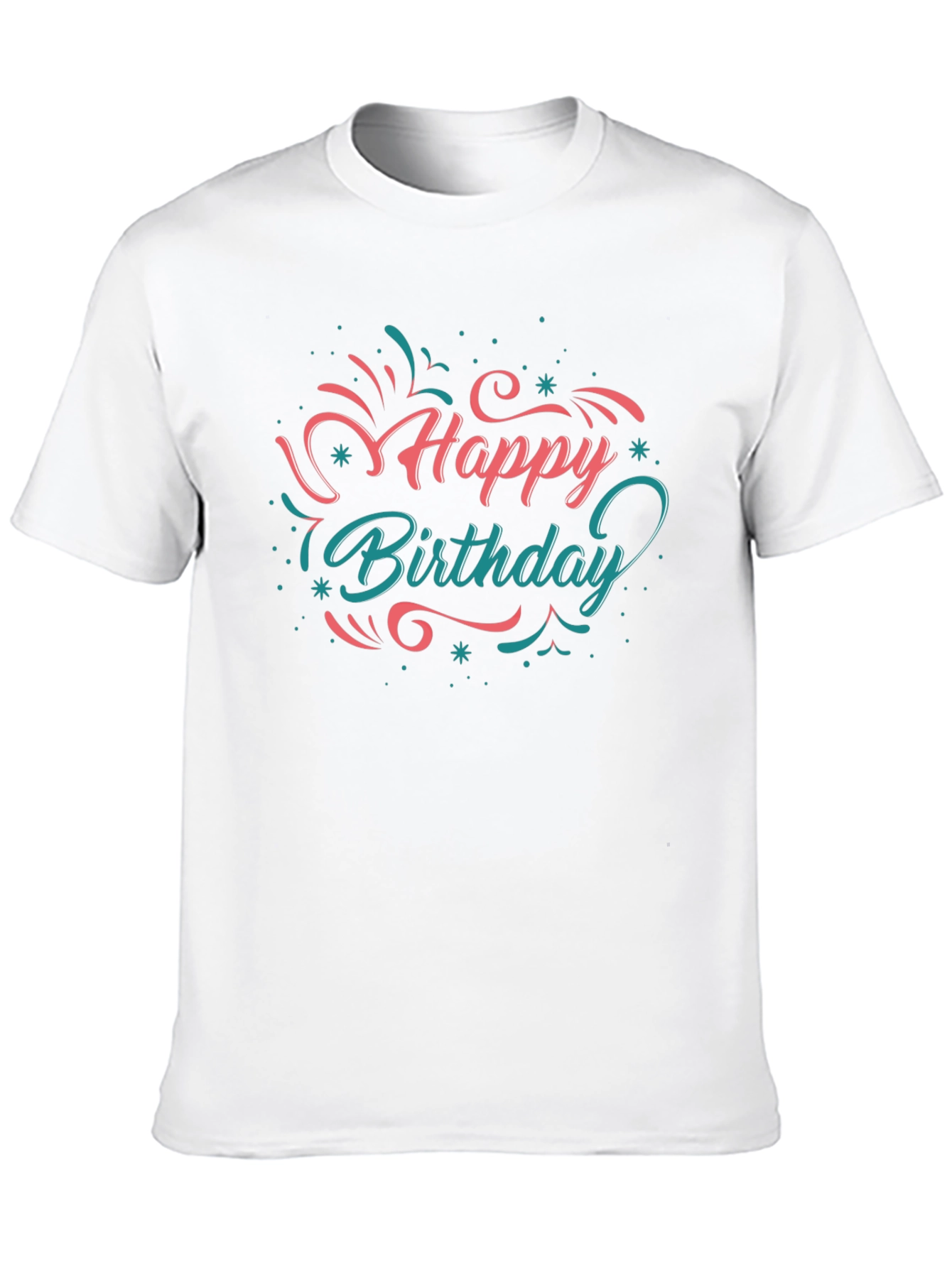 Happy Birthday Graphic Tee - Black Casual T-Shirt