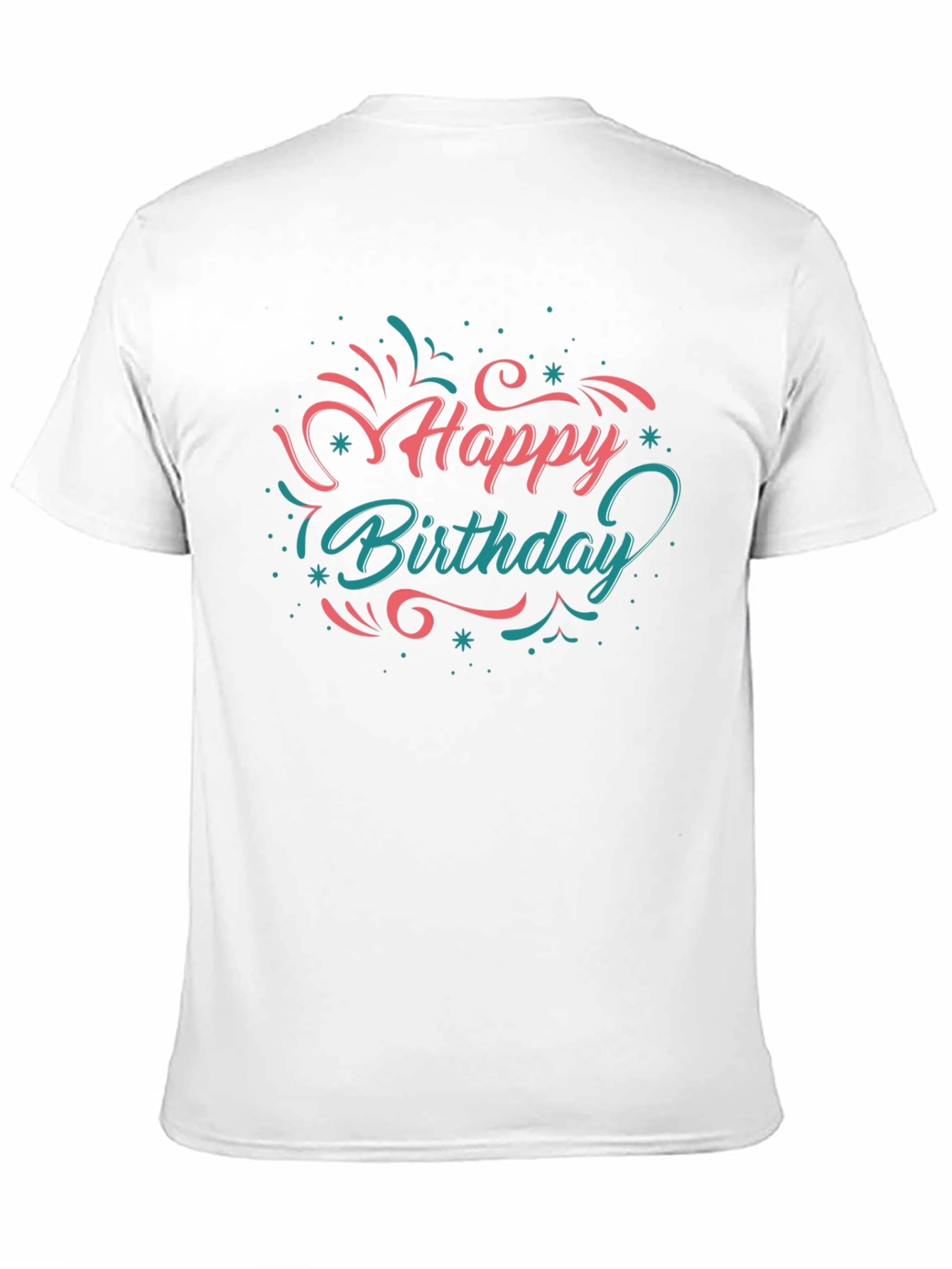 Happy Birthday Graphic Tee - Black Casual T-Shirt