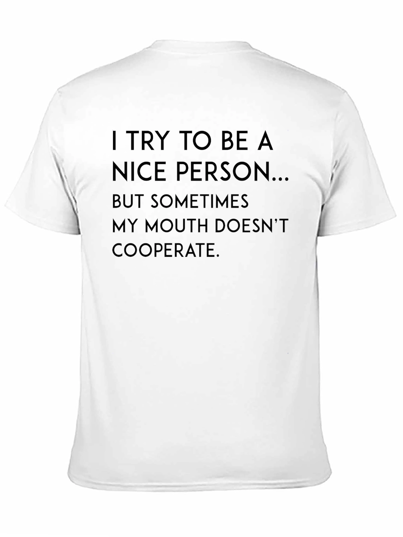 Funny Sarcastic Humor Graphic T-Shirt - Nice Person