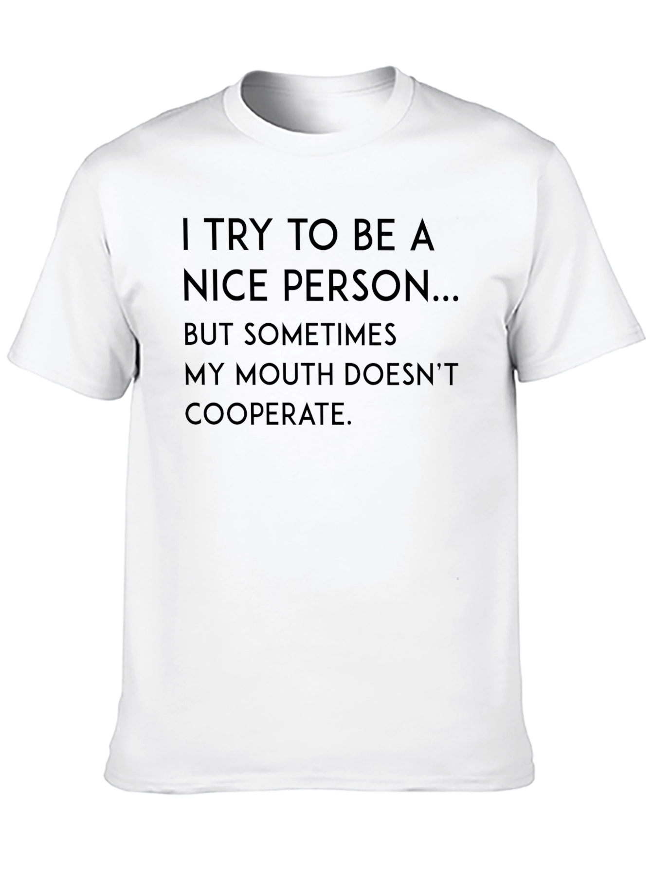 Funny Sarcastic Humor Graphic T-Shirt - Nice Person