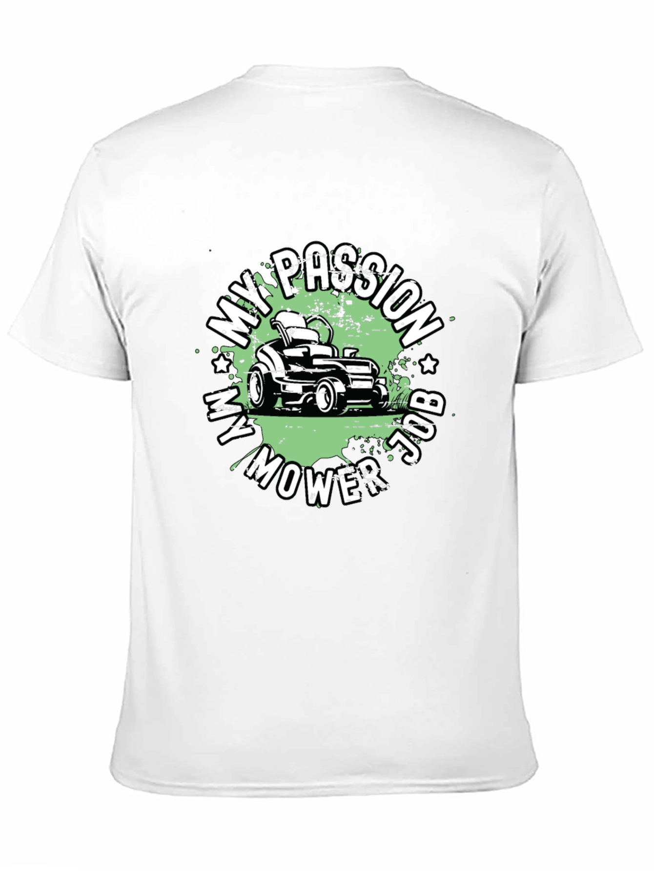 My Passion My Mower Job Black T-Shirt