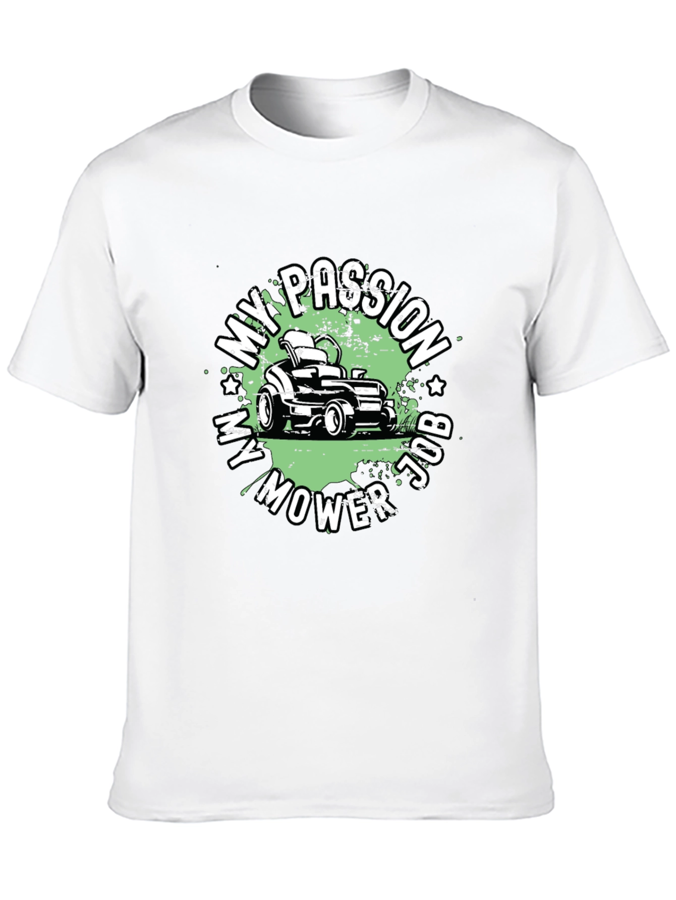 My Passion My Mower Job Black T-Shirt
