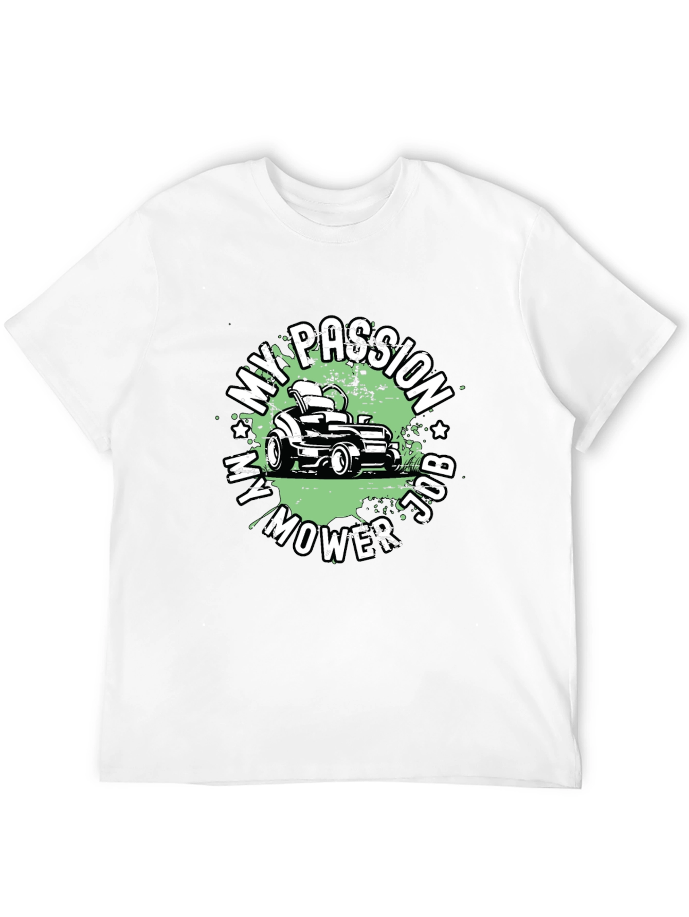 My Passion My Mower Job Black T-Shirt