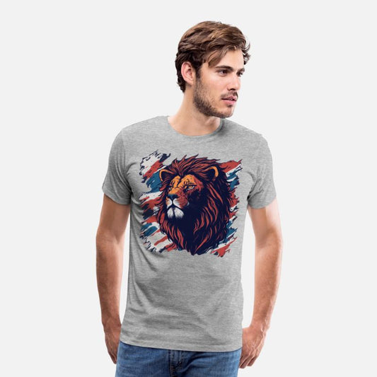 Vintage Retro British Flag with a Lion