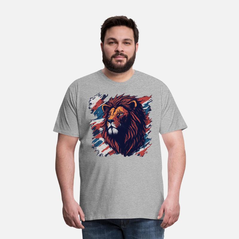 Vintage Retro British Flag with a Lion