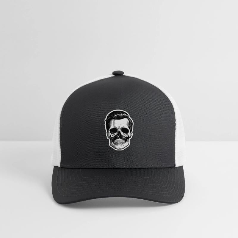 Vintage Skull with Retro Mustache