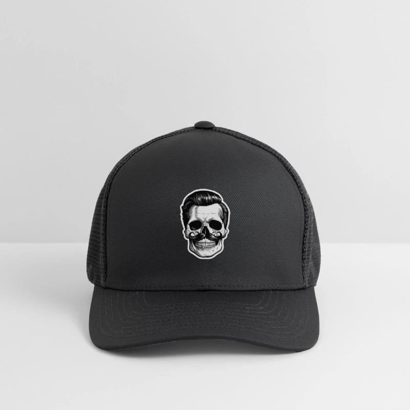 Vintage Skull with Retro Mustache