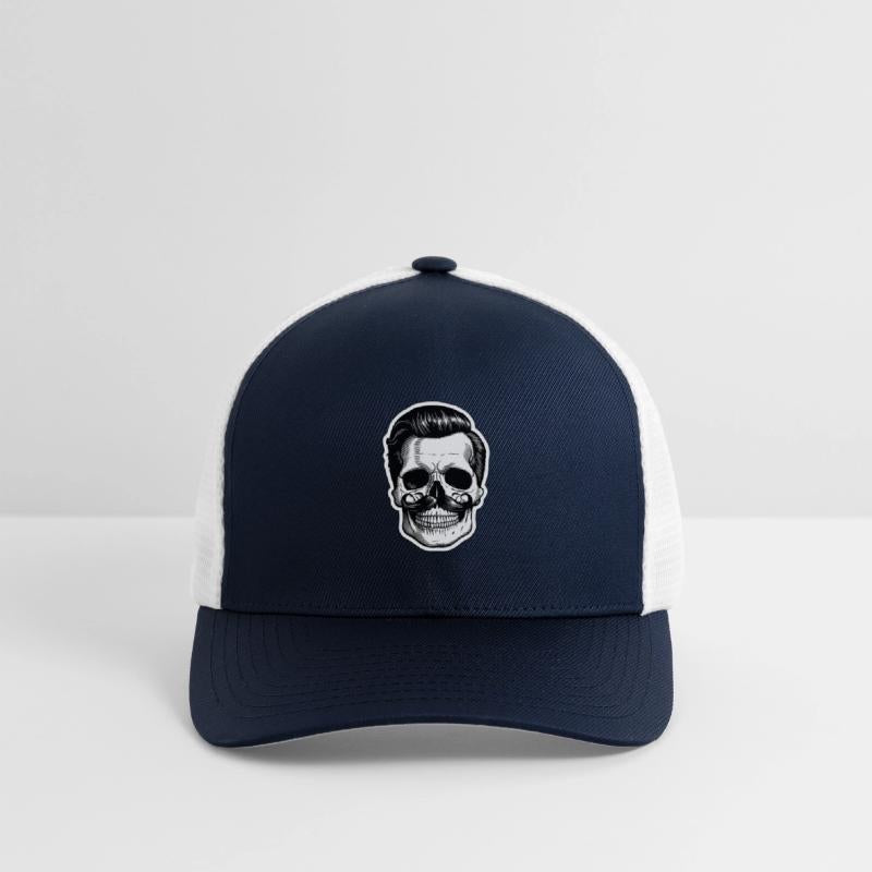 Vintage Skull with Retro Mustache