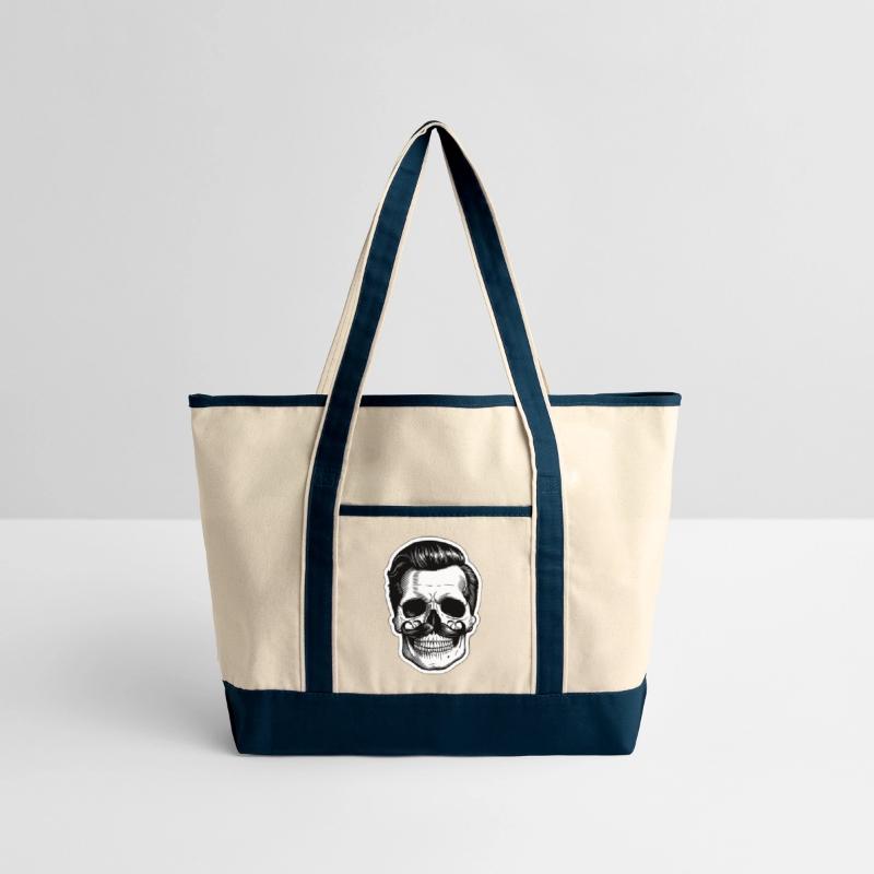 Vintage Skull with Retro Mustache