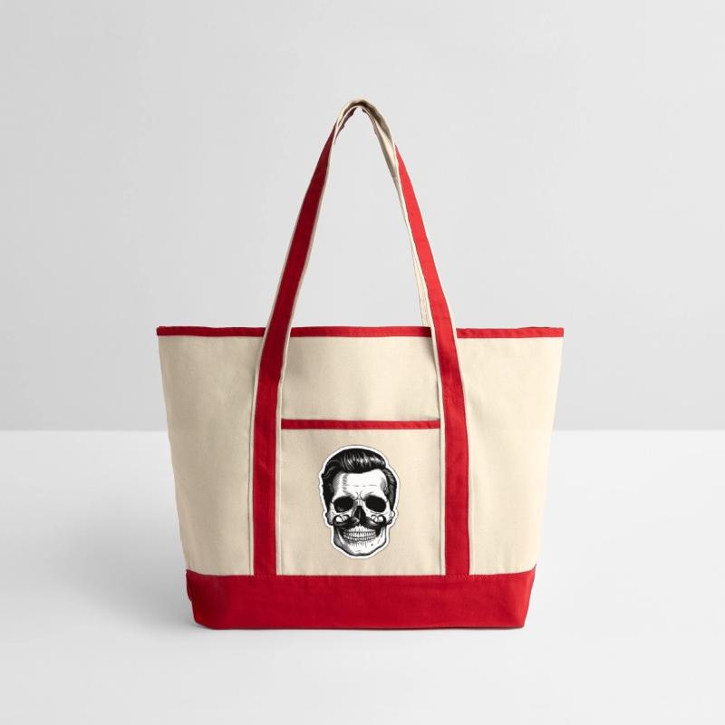 Vintage Skull with Retro Mustache