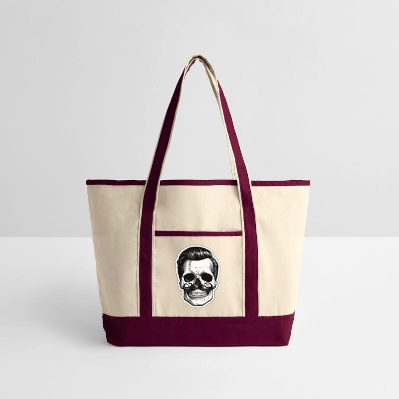 Vintage Skull with Retro Mustache