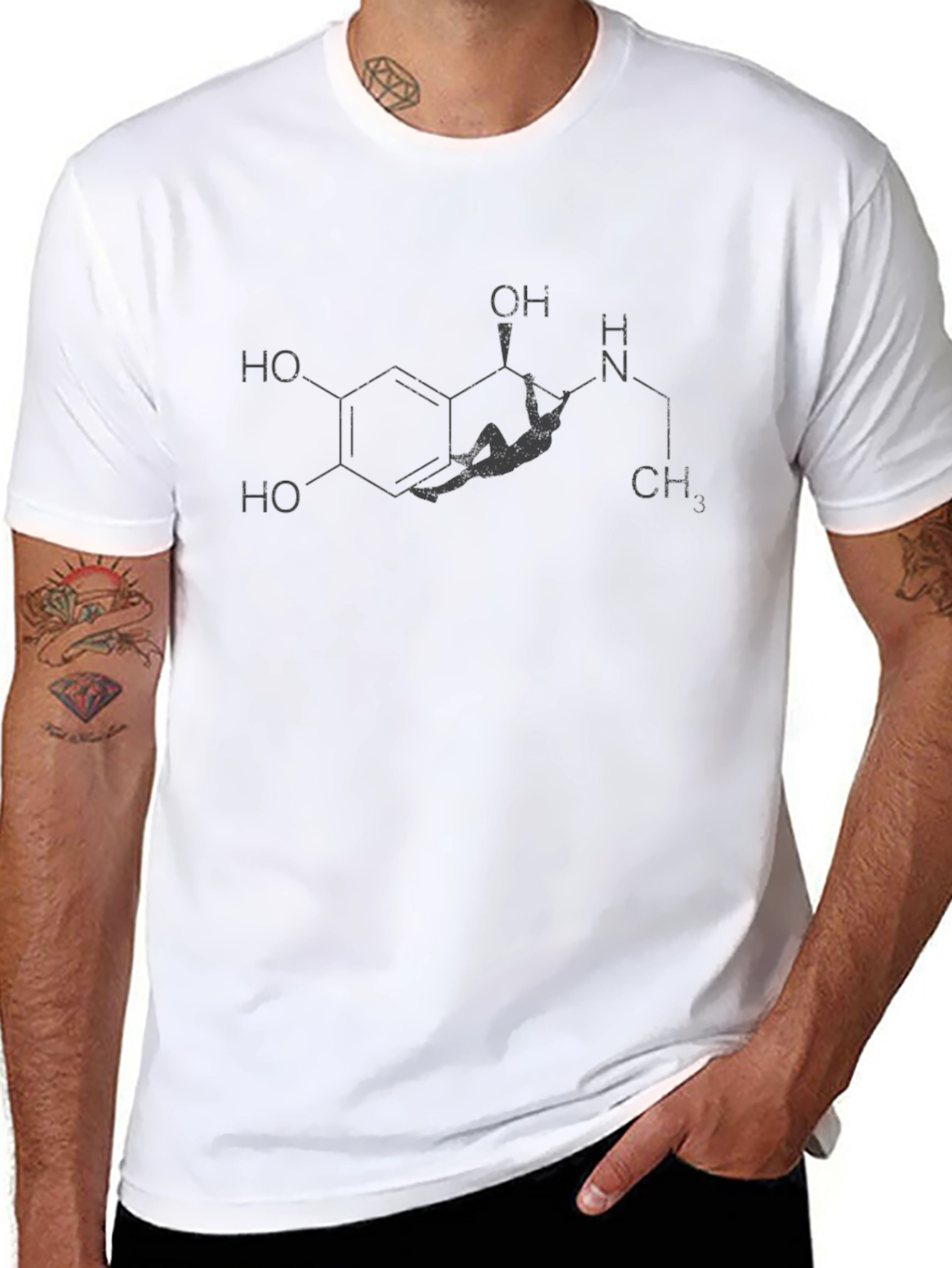 Climbing Molecule T-Shirt - Black