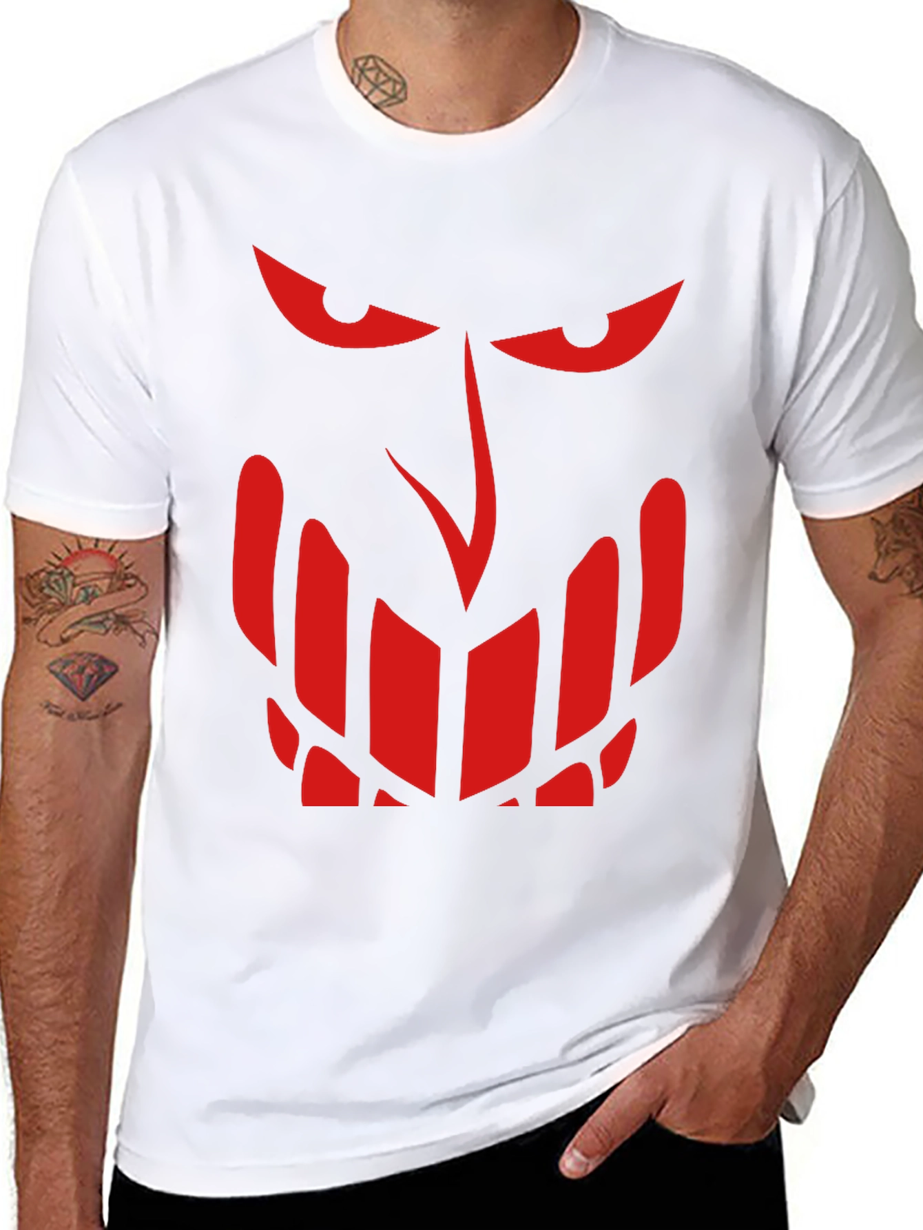 Mens Graphic Tee - Villain Face - Black