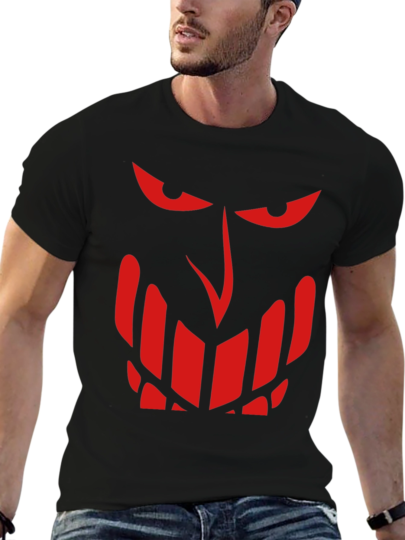 Mens Graphic Tee - Villain Face - Black