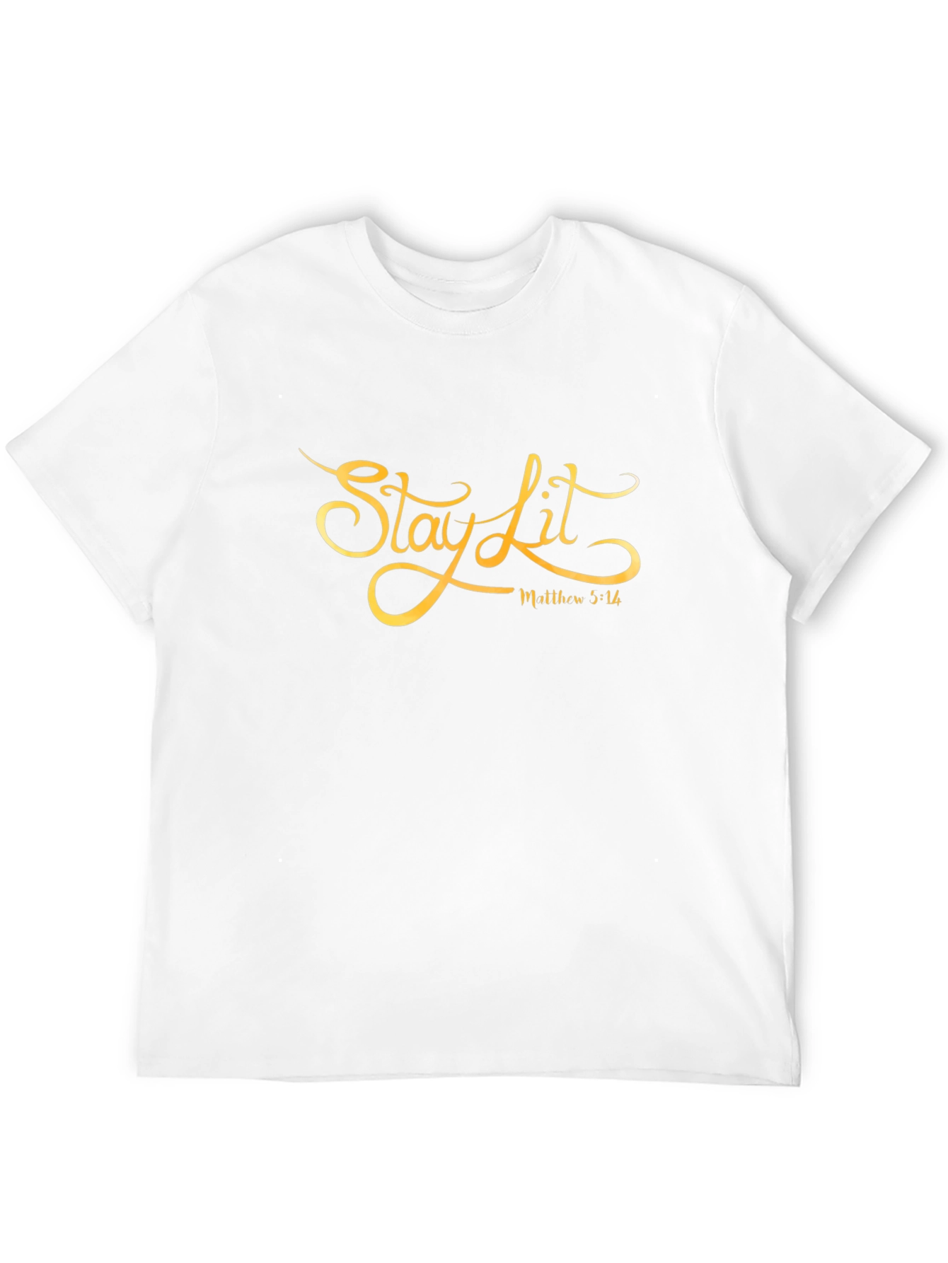 Stay Lit Tee: Matthew 5:16 Black Graphic T-Shirt
