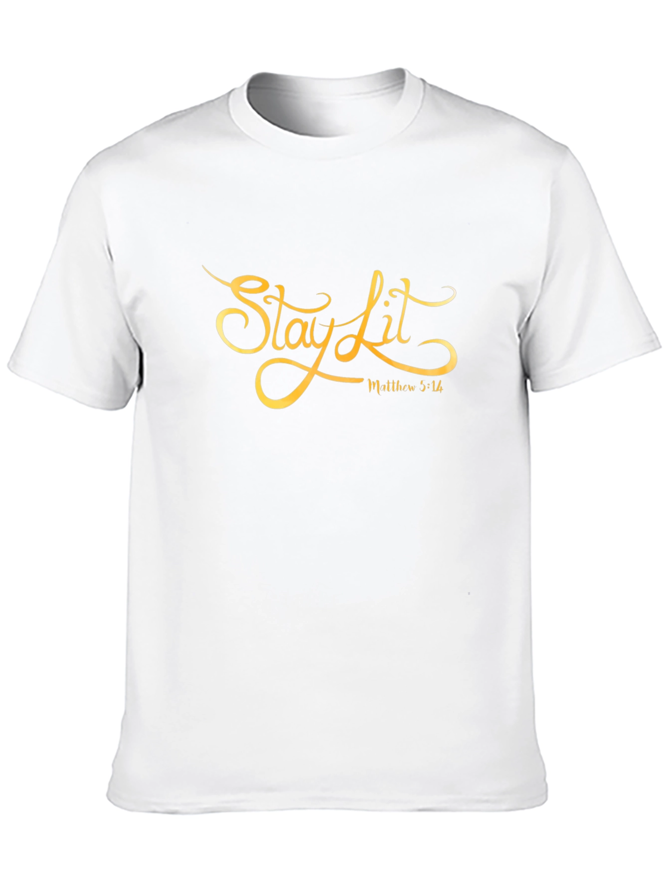 Stay Lit Tee: Matthew 5:16 Black Graphic T-Shirt