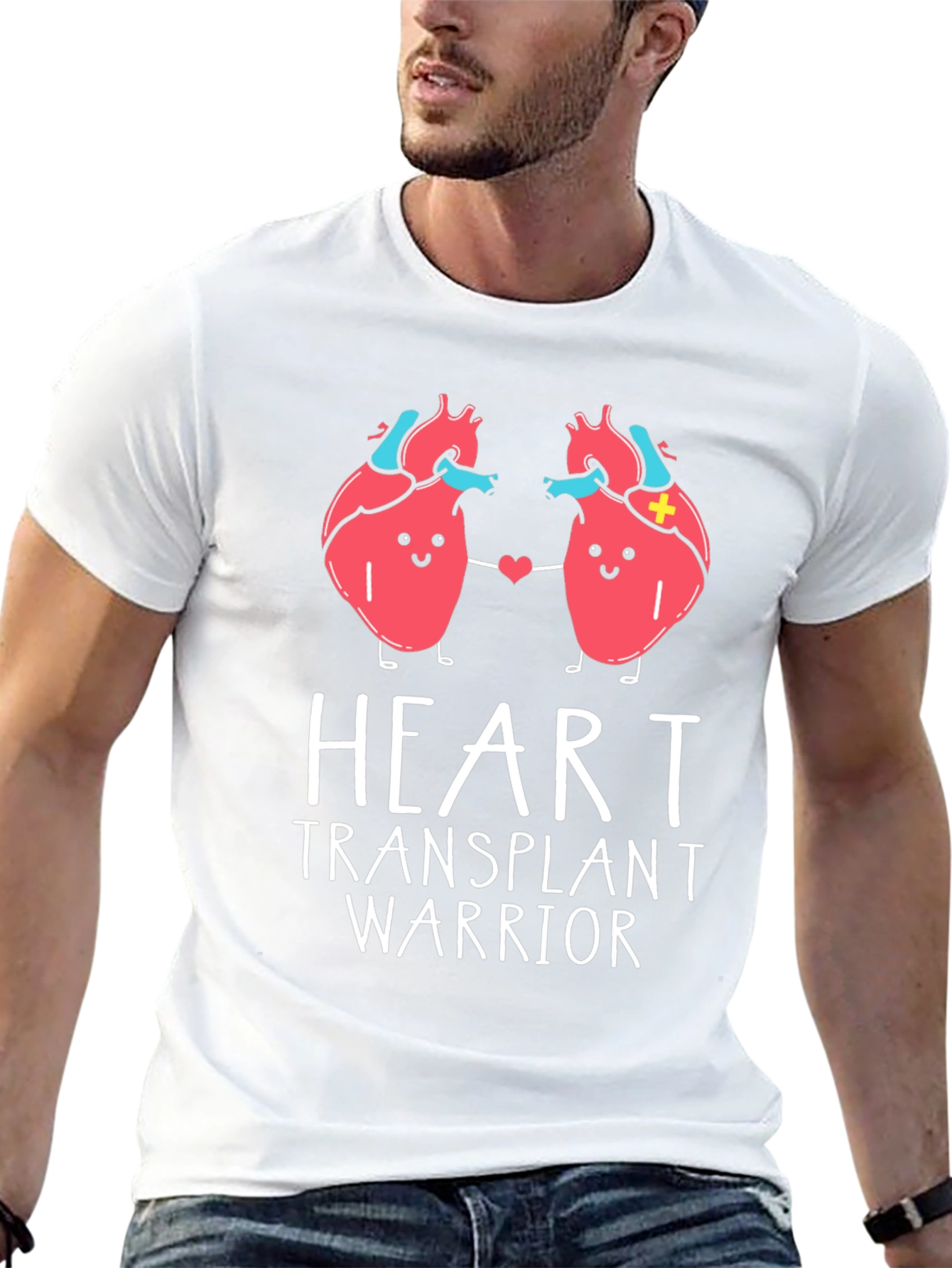 Heart Transplant Warrior Black T-Shirt