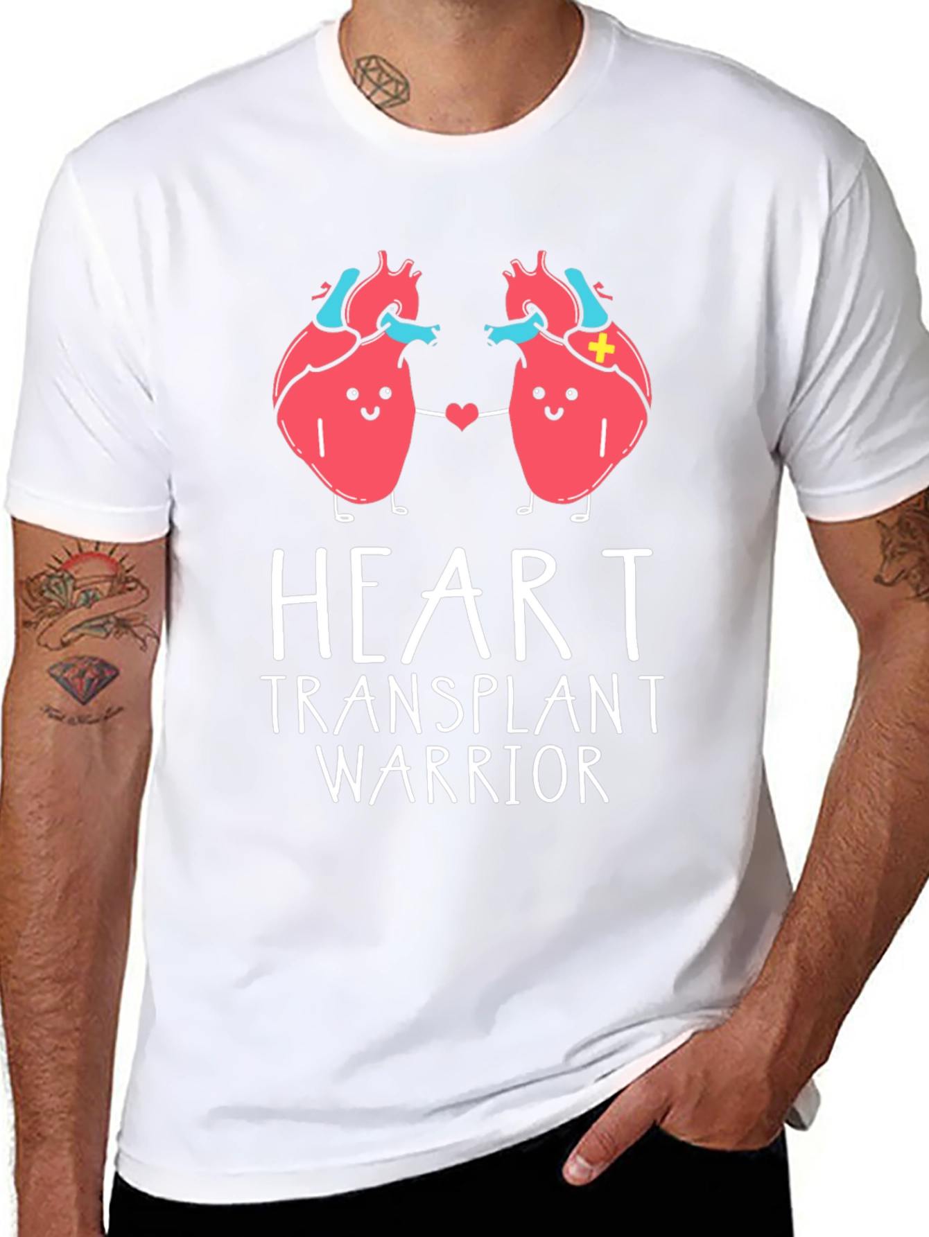 Heart Transplant Warrior Black T-Shirt