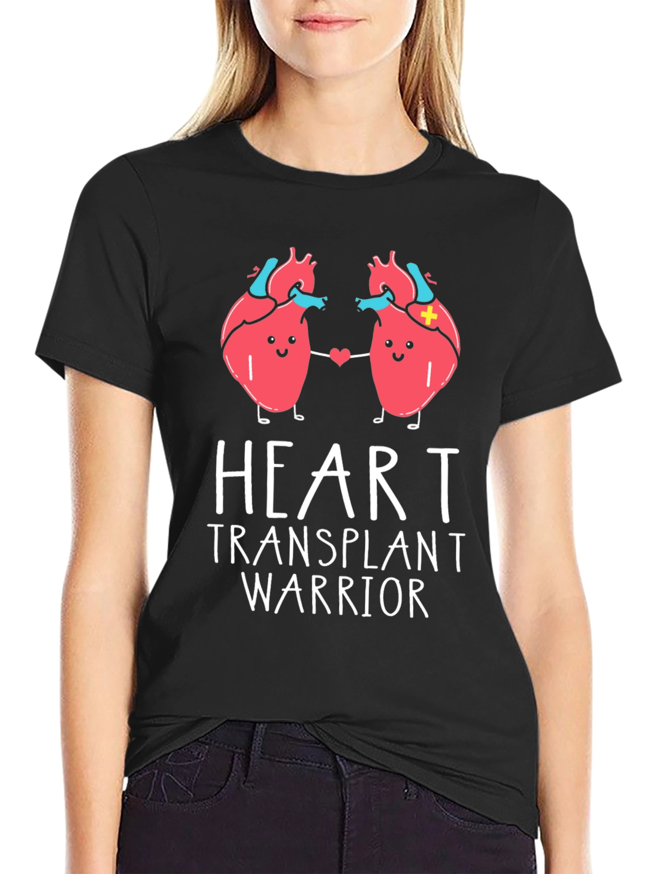 Heart Transplant Warrior Black T-Shirt