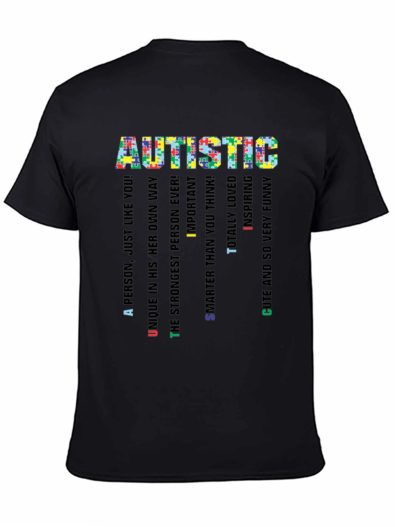 Autistic Pride T-Shirt - Puzzle Piece Design
