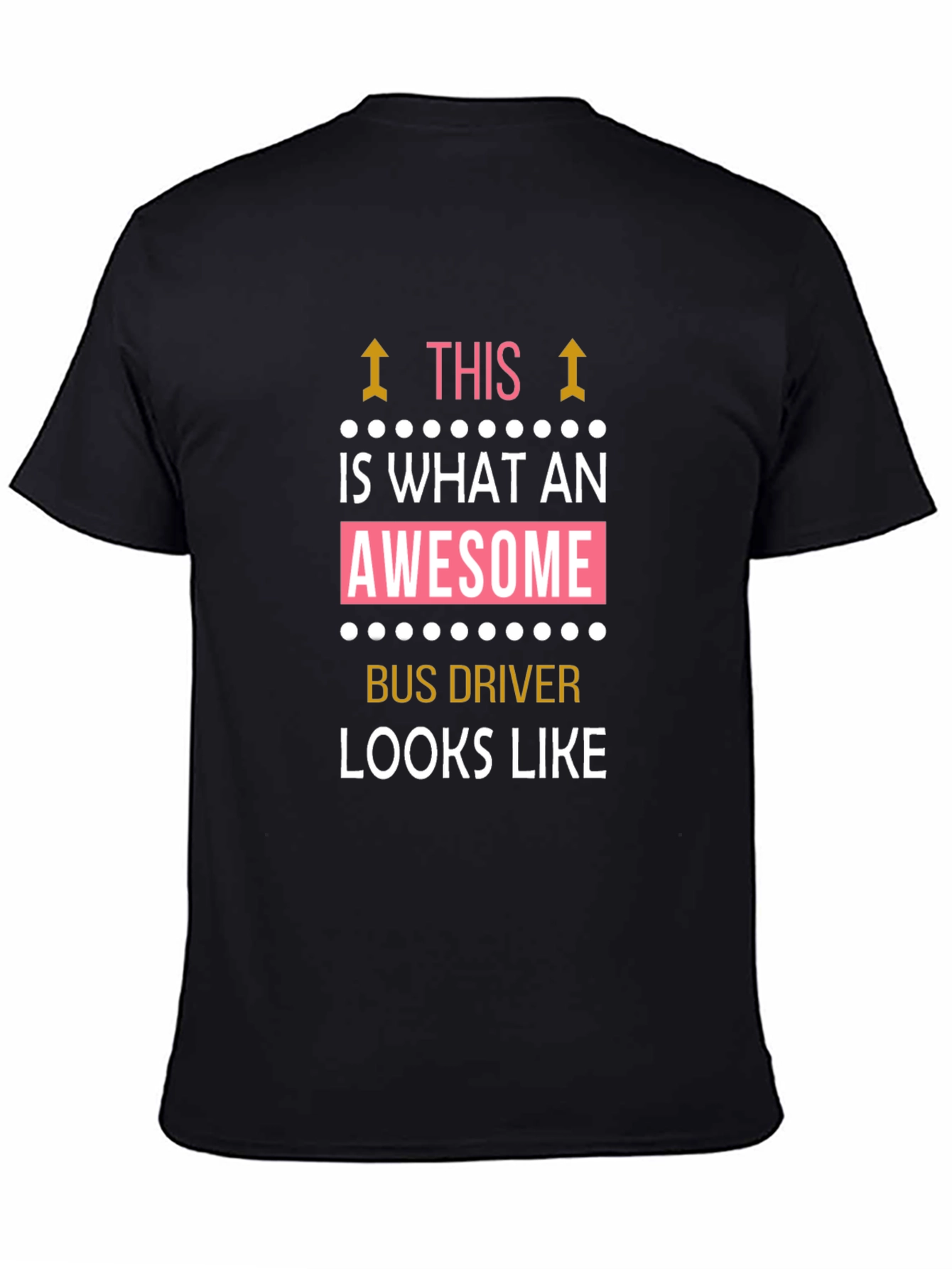 Awesome Bus Driver Graphic Tee - Black Cotton T-Shirt