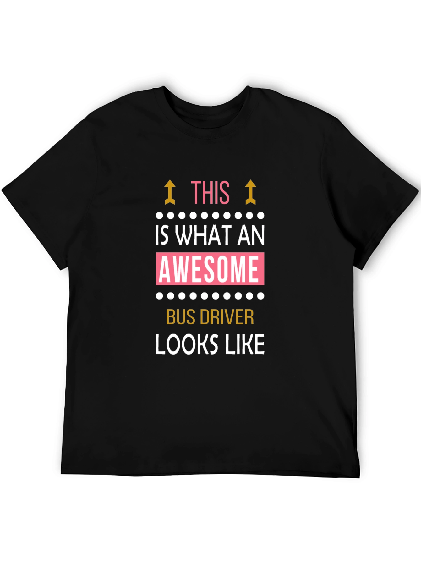 Awesome Bus Driver Graphic Tee - Black Cotton T-Shirt