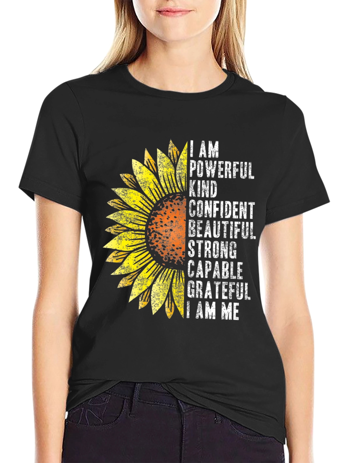 I AM Sunflower Graphic T-Shirt