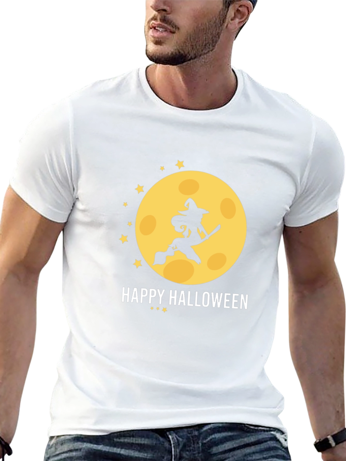 Halloween Witch Moon T-Shirt - Spooky Season Apparel