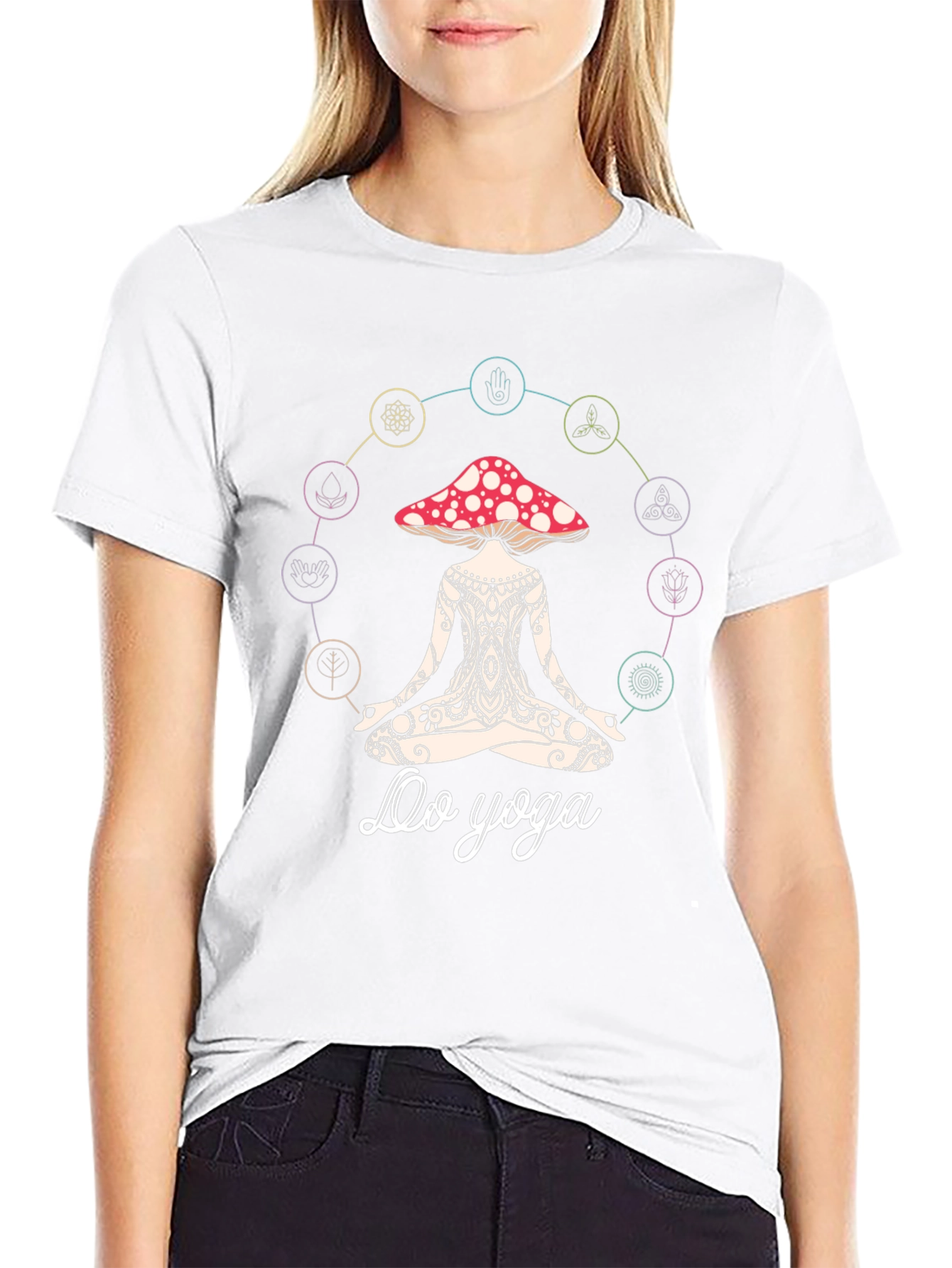 Mushroom Yoga T-Shirt - Spiritual Zen Tee