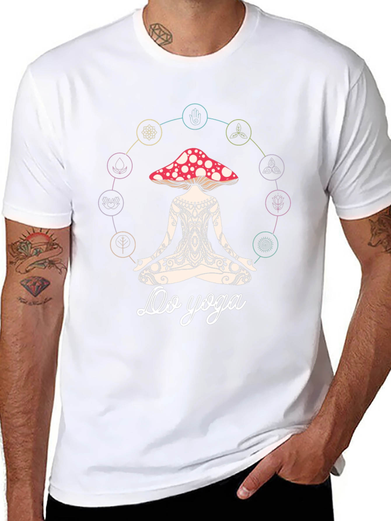 Mushroom Yoga T-Shirt - Spiritual Zen Tee