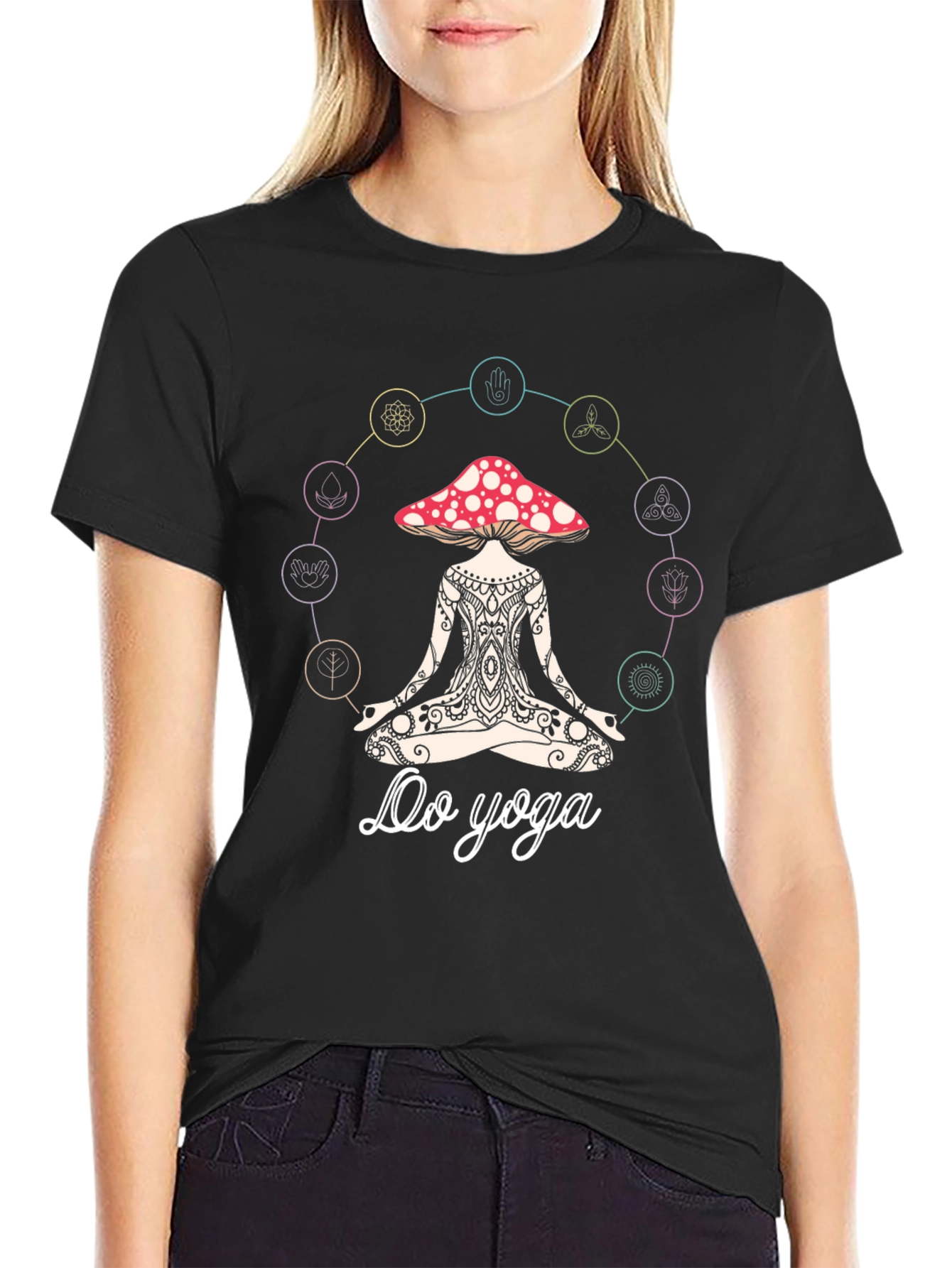 Mushroom Yoga T-Shirt - Spiritual Zen Tee