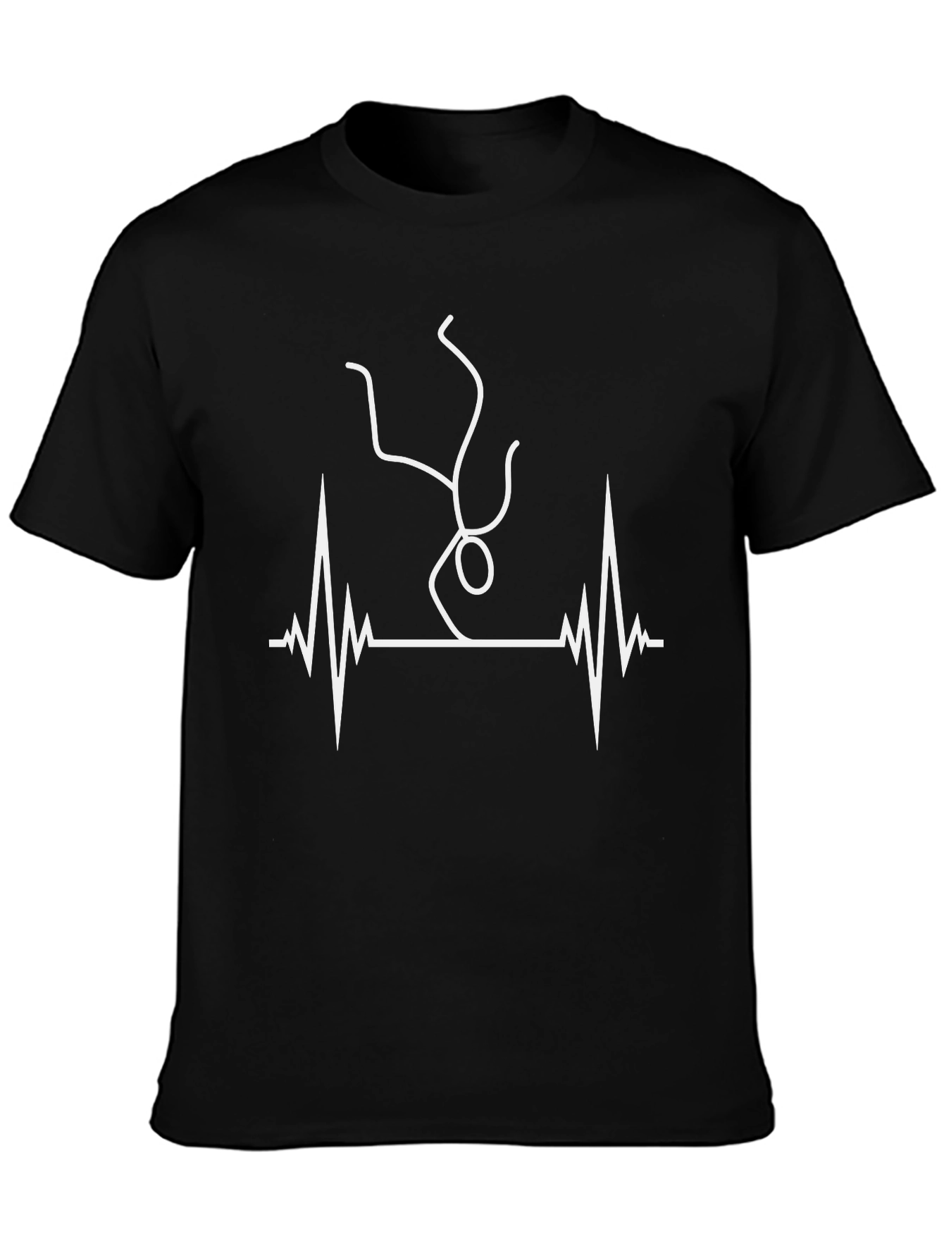 Gymnast Heartbeat Graphic Tee - Black
