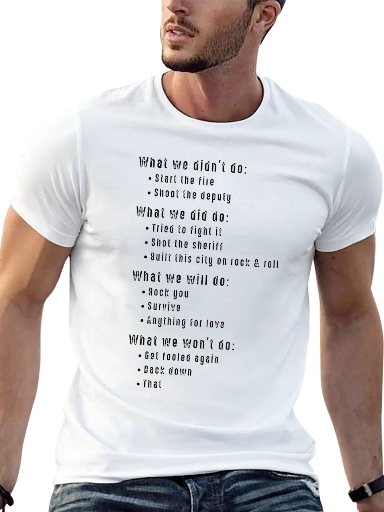 Mens Graphic T-Shirt - Song Lyric Design