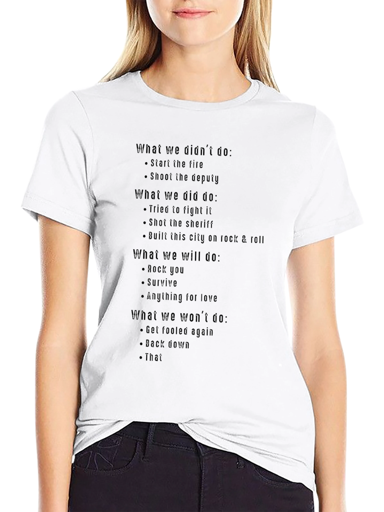 Mens Graphic T-Shirt - Song Lyric Design