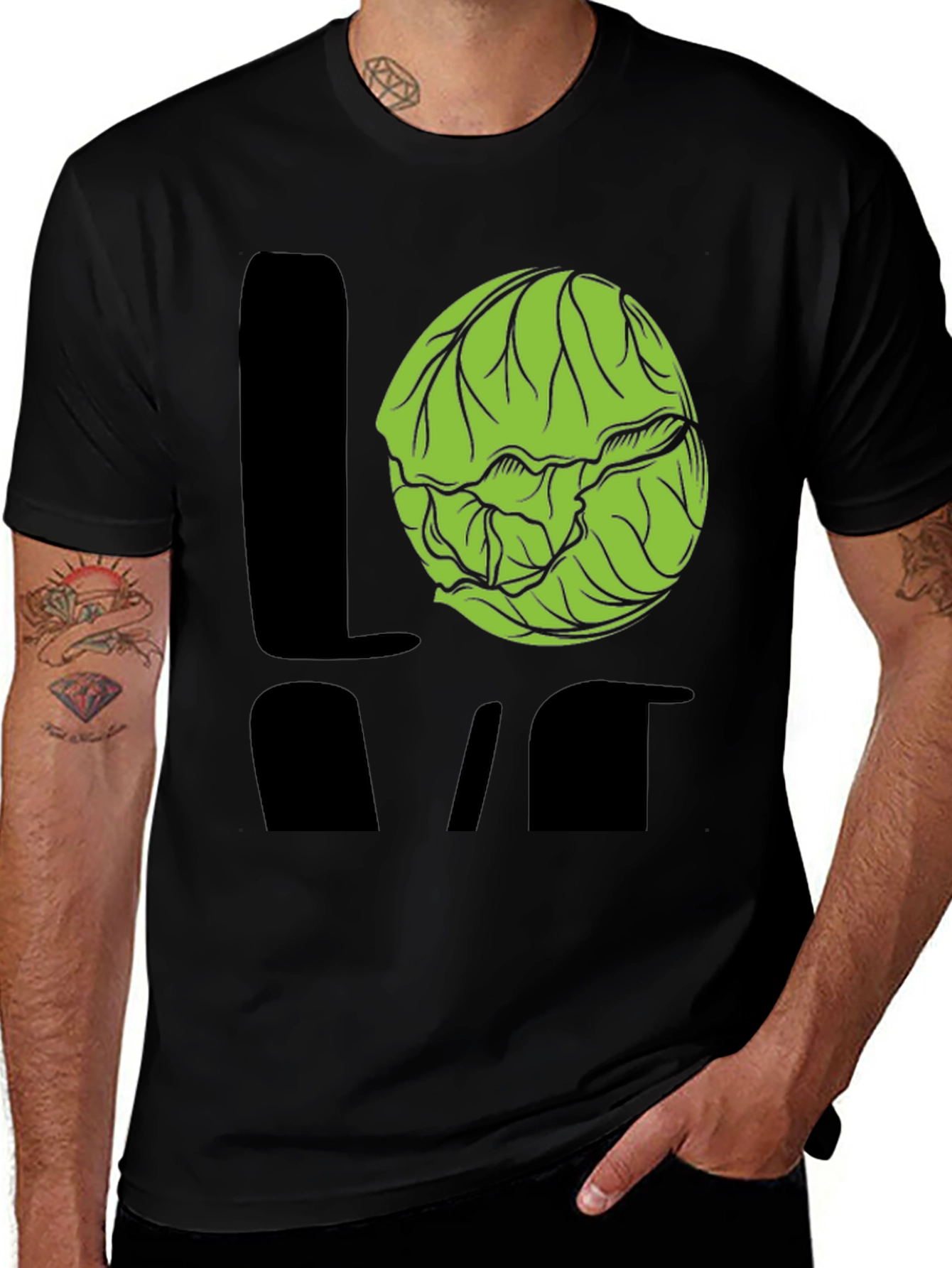 Love Brussels Sprouts Graphic T-Shirt
