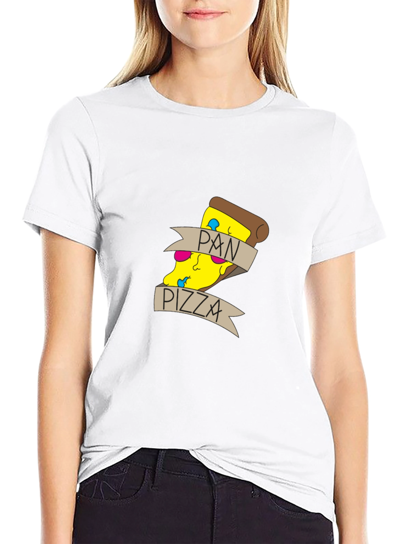 Pan Pizza Graphic Tee - Casual Black T-Shirt