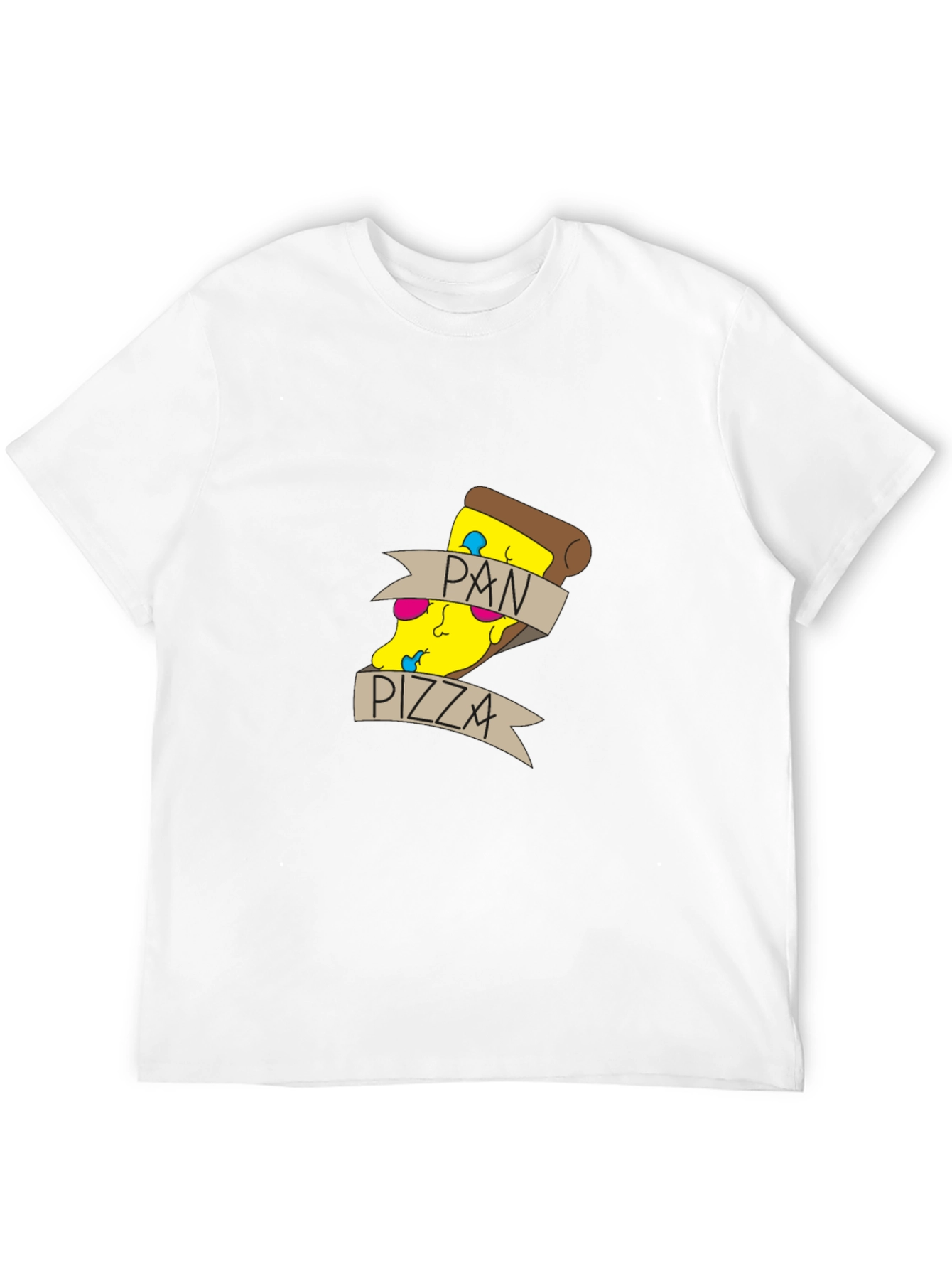 Pan Pizza Graphic Tee - Casual Black T-Shirt