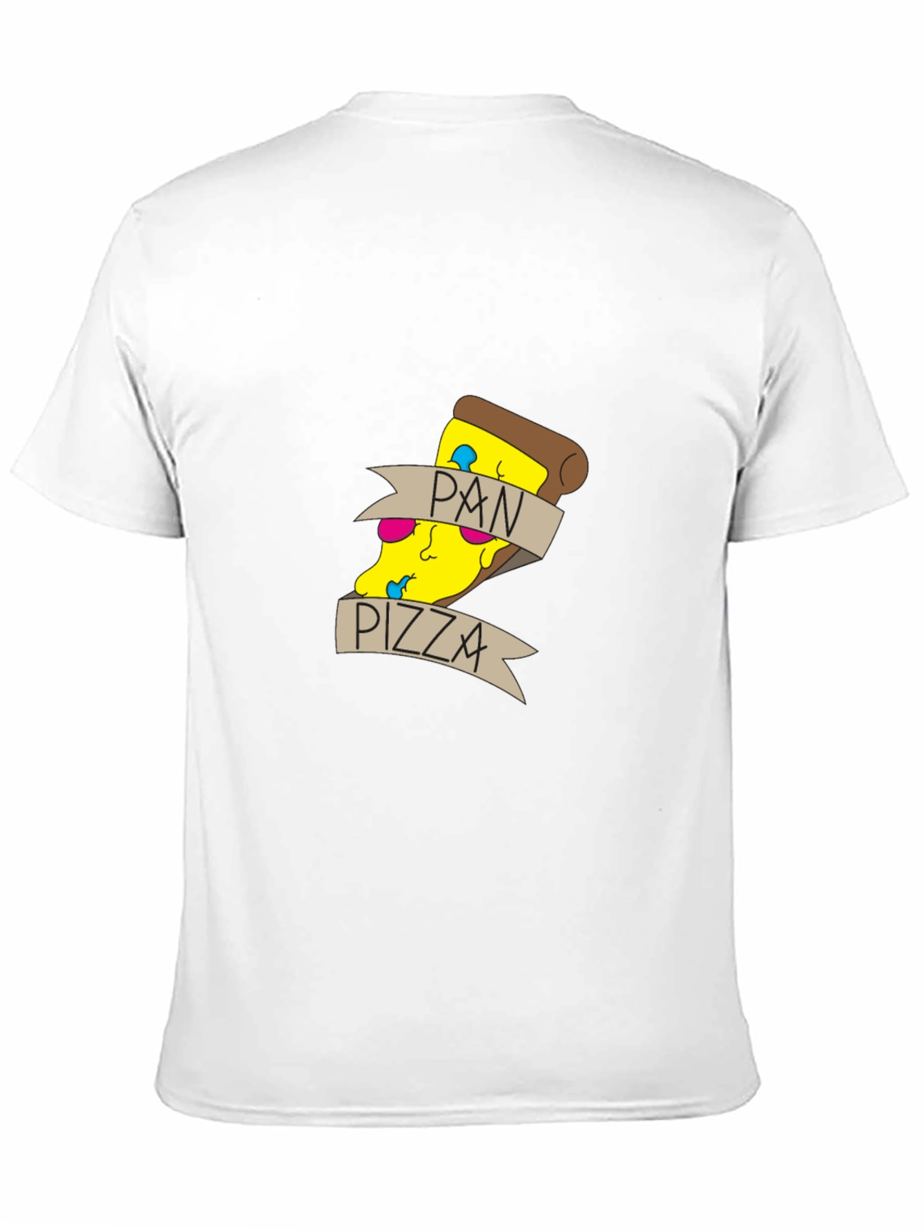 Pan Pizza Graphic Tee - Casual Black T-Shirt