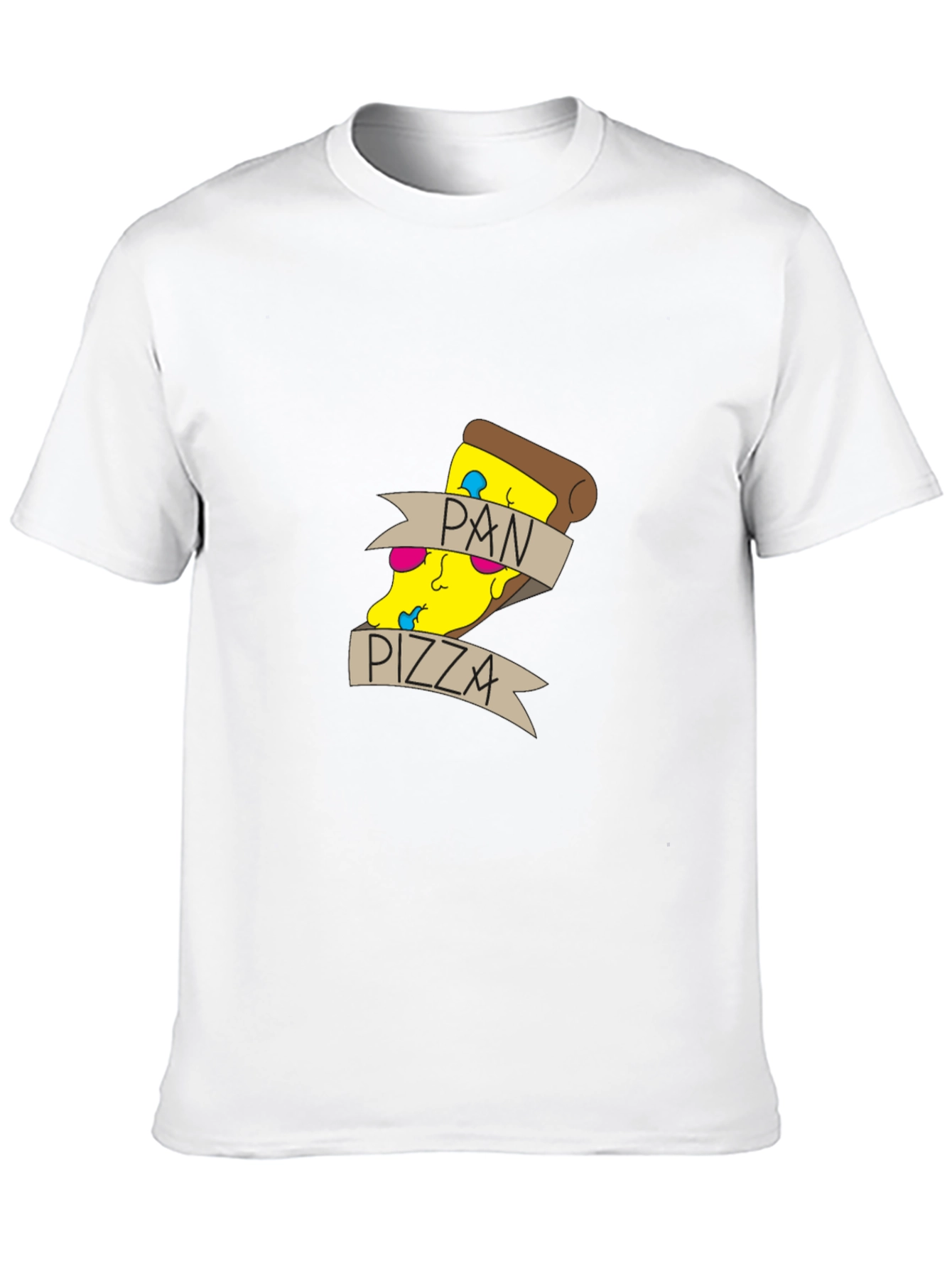 Pan Pizza Graphic Tee - Casual Black T-Shirt