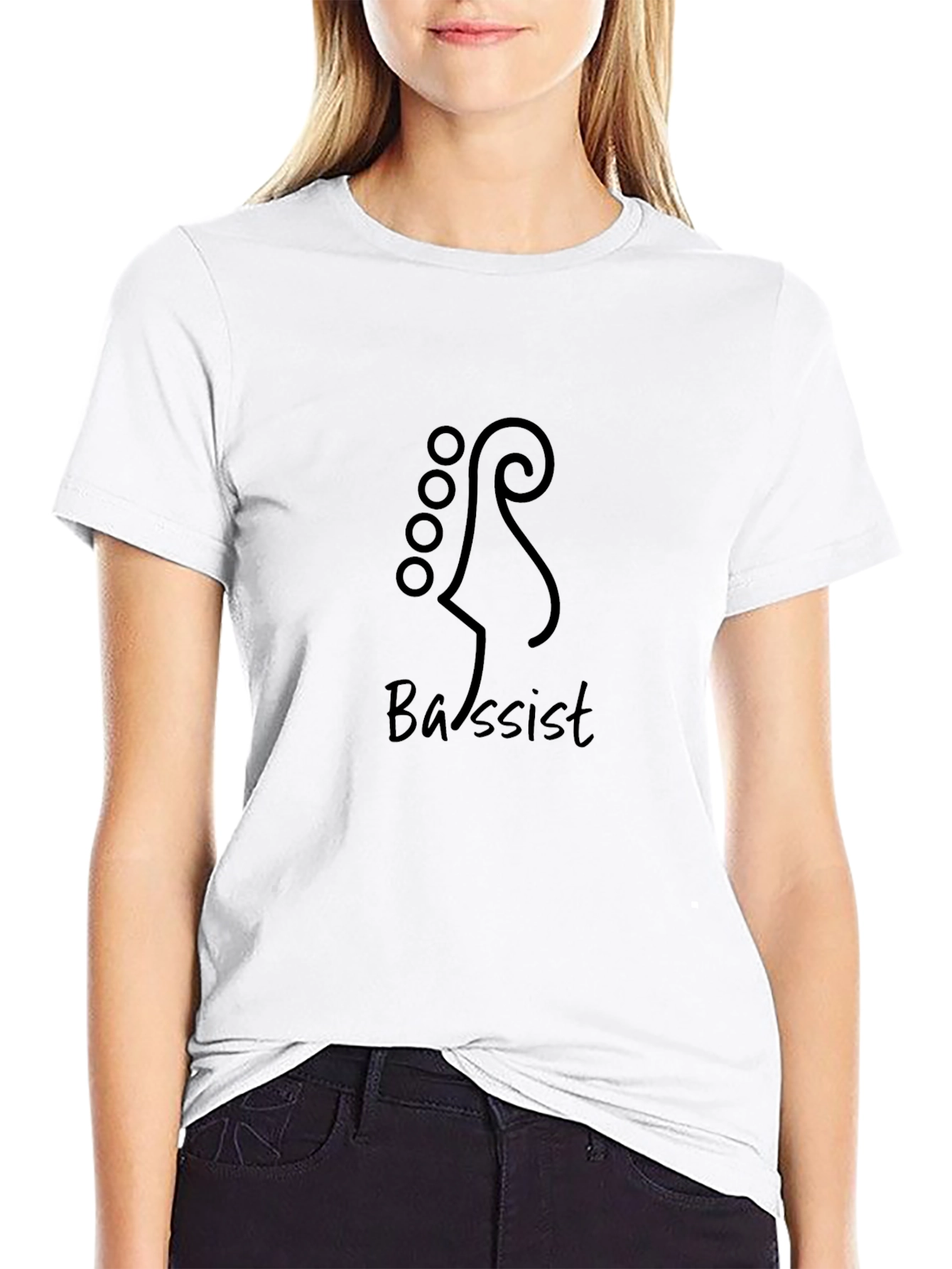 Bassist Guitar Headstock Graphic T-Shirt
